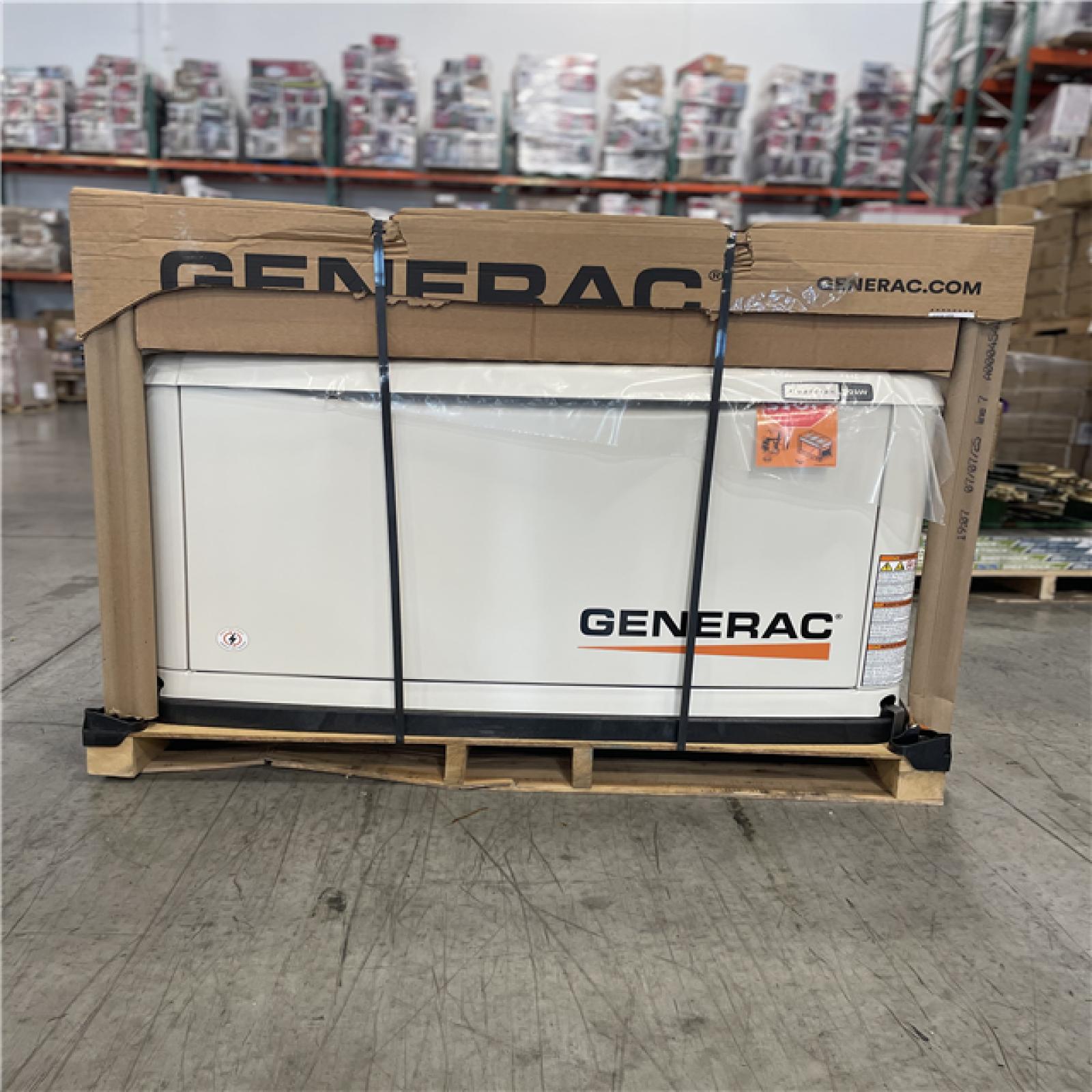 DALLAS LOCATION- GENERAC 22kW - Dual Fuel Air- Cooled Whole House Home Standby Generator With Transfer Switch