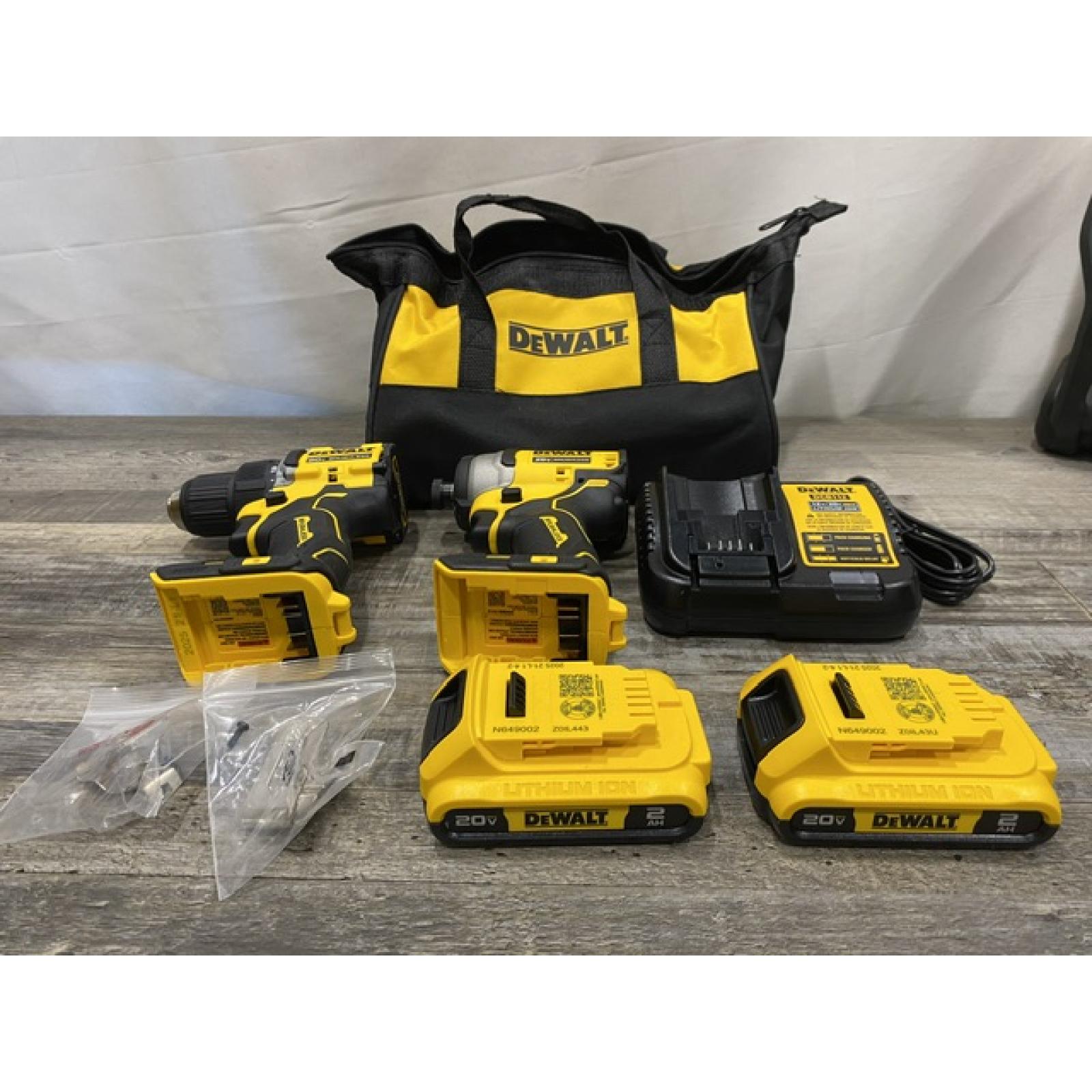 AS-IS DEWALT ATOMIC 20-Volt MAX Lithium-Ion Cordless (2-Tool) Combo Kit