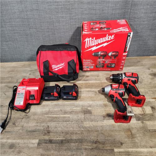 HOUSTON LOCATION - AS-IS Milwaukee 18V Cordless Brushed 2-Tool Drill/Driver and Impact Driver Kit