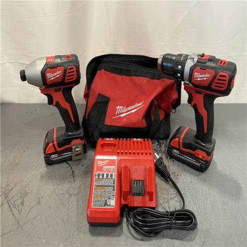 AS-IS - Milwaukee M18 18V Lithium-Ion Cordless Drill Driver/Impact Driver Combo Kit (2-Tool)