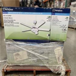 DALLAS LOCATION- Westinghouse Comet 52 in. White LED Indoor Ceiling Fan PALLET (12 UNITS)
