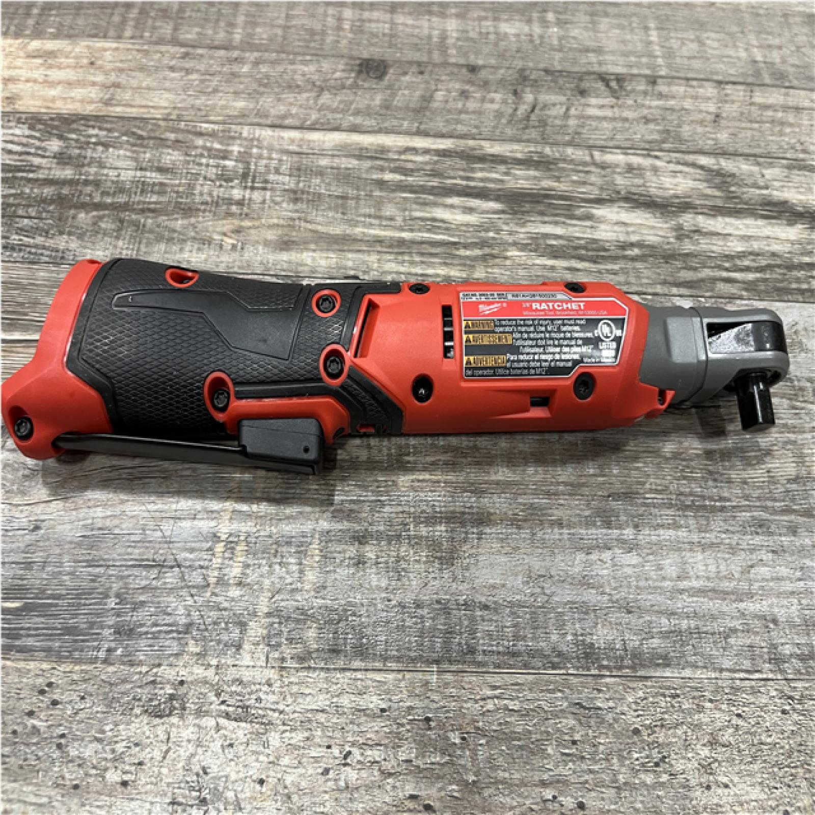 AS-IS Milwaukee FUEL 12V Lithium-Ion Compact 3/8 in. Cordless Ratchet (Tool-Only)
