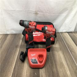 AS-IS Milwaukee FUEL 12-Volt Lithium-Ion Brushless Cordless Hammer Drill and Impact Driver Combo Kit