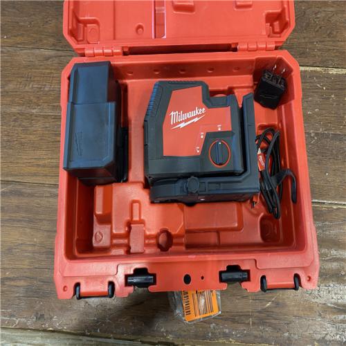 AS-IS Milwaukee-3522-21 Green Beam Laser Cross Line Plumb Point USB Rechargeable