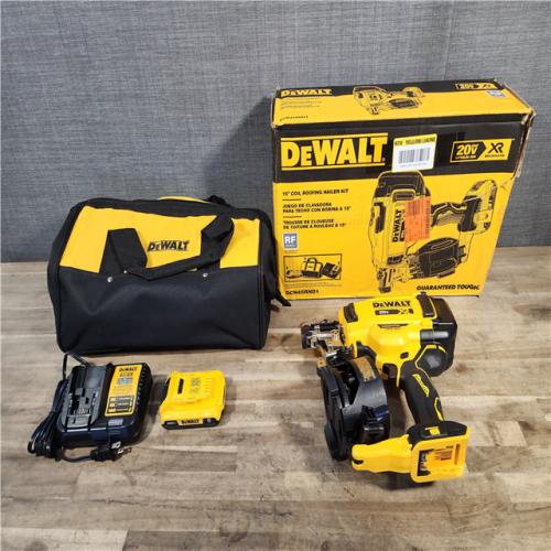 HOUSTON LOCATION - AS-IS DEWALT Roofing Nailer Cordless Kit w/ Battery & Charger