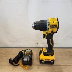 AS-IS- DEWALT ATOMIC 20V Lithium-Ion Cordless 1/2 in. Hammer Drill Kit with 5.0 Ah Battery and Charger