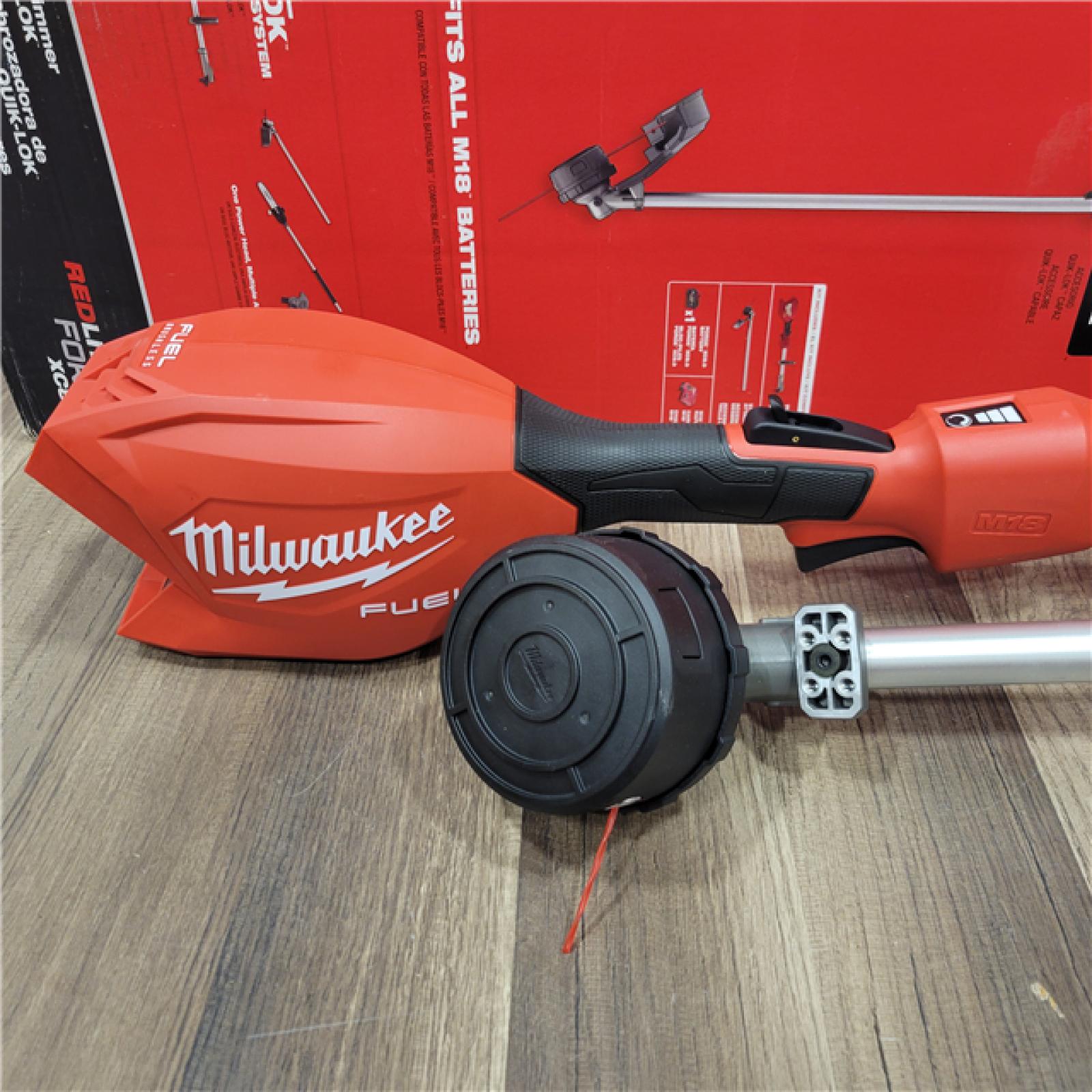 AS-IS Milwaukee M18 FUEL 18V 16 in. Brushless Cordless Battery Powered String Trimmer W/QUIK-LOK Attachment Capability & 8.0 Ah Battery