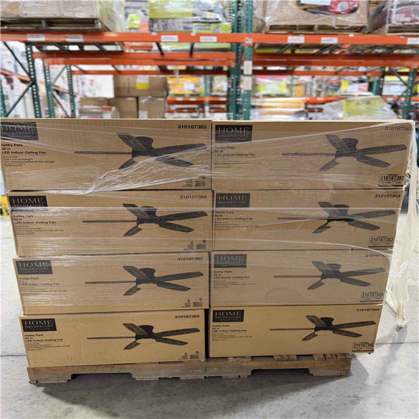 DALLAS LOCATION - Home Decorators Ashby Park 52 Bronze Color-Changing LED Ceiling Fan PALLET-(24 UNITS)