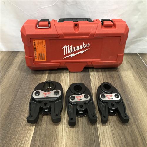 AS-IS Milwaukee 1/2 in. - 1 in. IPS-P Black Iron Pipe/Steel Press Jaw Kit