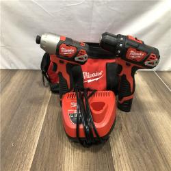 AS-IS Milwaukee 12V Lithium-Ion Cordless Drill Driver/Impact Driver Combo Kit