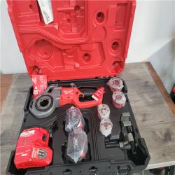 CALIFORNIA NEW MILWAUKEE COMPACT PIPE THREADER W/ONE-KEY WITH 1/2-1/4 COMPACT DIE HEADS  Includes (2) Batteries  Charger & Hard Case