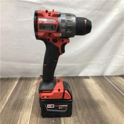 AS-IS Milwaukee FUEL 18V Lithium-Ion Brushless Cordless 1/2 in. Hammer Drill Driver Kit