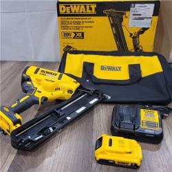AS-IS DeWalt 20V MAX XR 15 Ga. Cordless 34 Deg Nailer Kit (Battery & Charger) 20 V