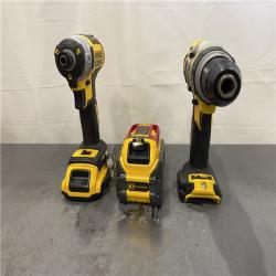 AS-IS - DEWALT 20V MAX Cordless Brushless Hammer Drill/Driver 2 Tool Combo Kit with FLEXVOLT ADVANTAGE