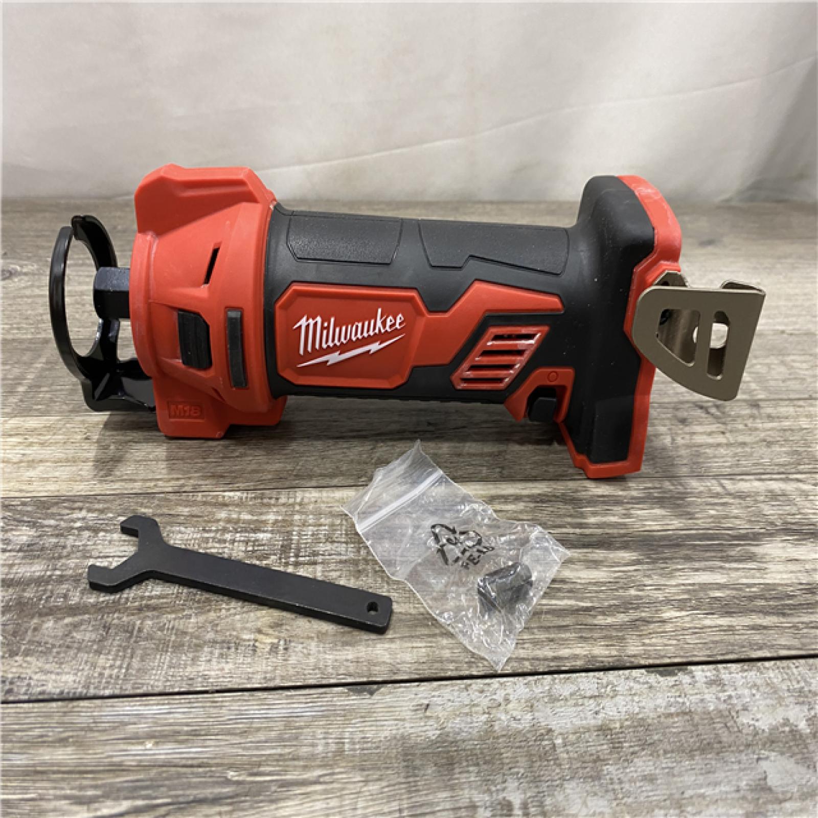 AS-IS Milwaukee 18V Lithium-Ion Cordless Drywall Cut Out Rotary Tool (Tool-Only)