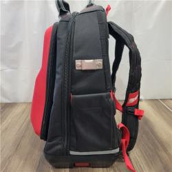 AS-IS  Milwaukee Tool PACKOUT 48 Pocket, Ballistic Polyester, Red/Black Backpack Tool Bag - 11-13/16 Wide X 15-3/4 High X 15-3/4 Deep | Part #48-22-8301