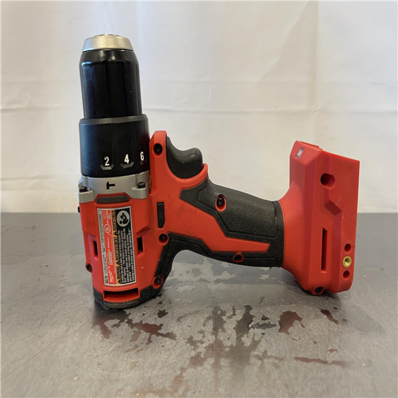 AS-IS - Milwaukee M18 18V Lithium-Ion Brushless Cordless 1/2 in. Compact Hammer Drill/Driver