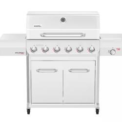 DALLAS LOCATION- NEW!- Nexgrill Gourmet Pro 6-Burner Stainless Steel Propane Gas Grill with Searing Side Burner and Griddle Max Insert PALLET (3 UNITS)