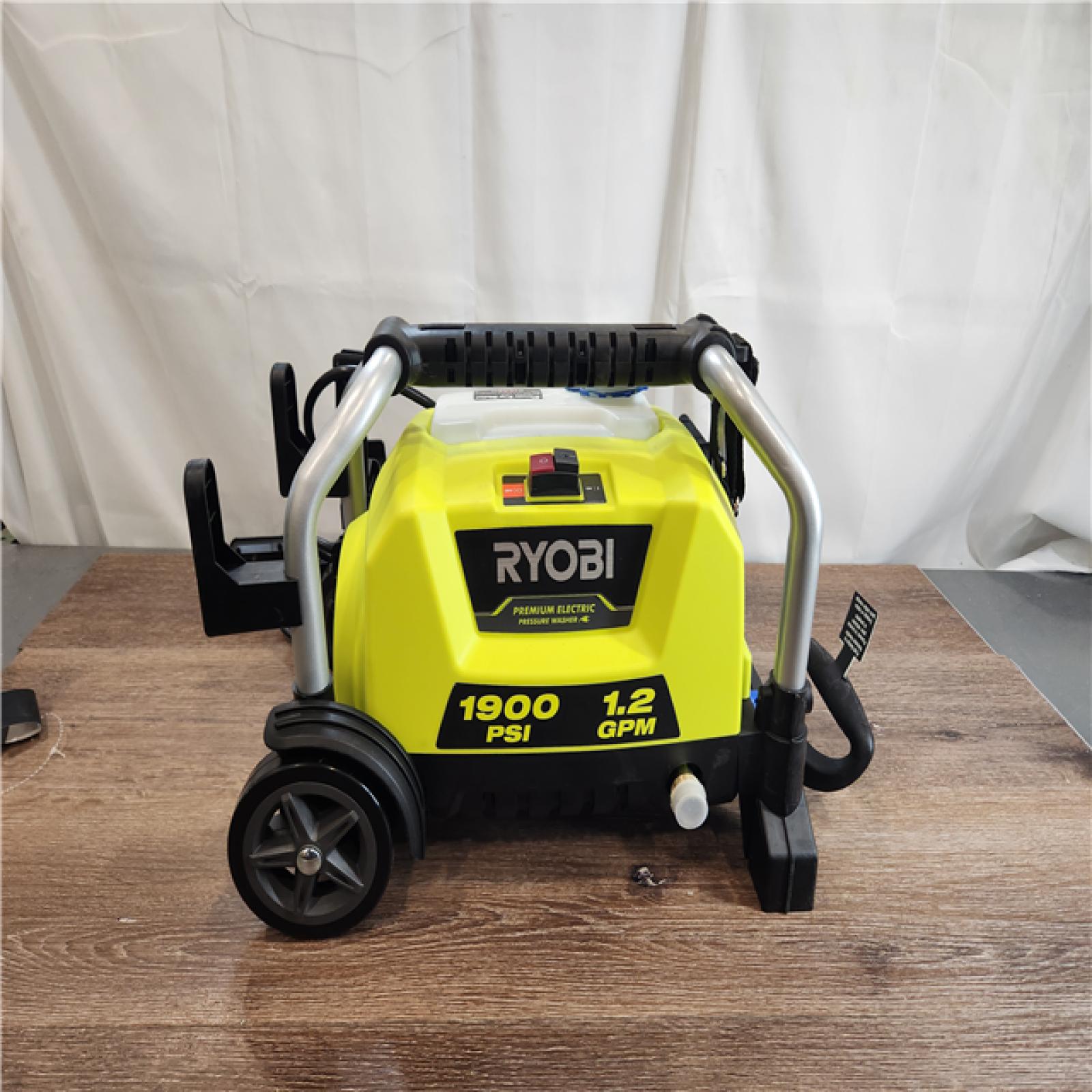 AS-IS RYOBI 1900 PSI 1.2 GPM Cold Water Wheeled Corded Electric Pressure Washer