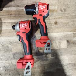 HOUSTON LOCATION - AS-IS M18 18-Volt Lithium-Ion Brushless Cordless Compact Hammer Drill/Impact Combo Kit (2-Tool) with (2) Batteries  Bag