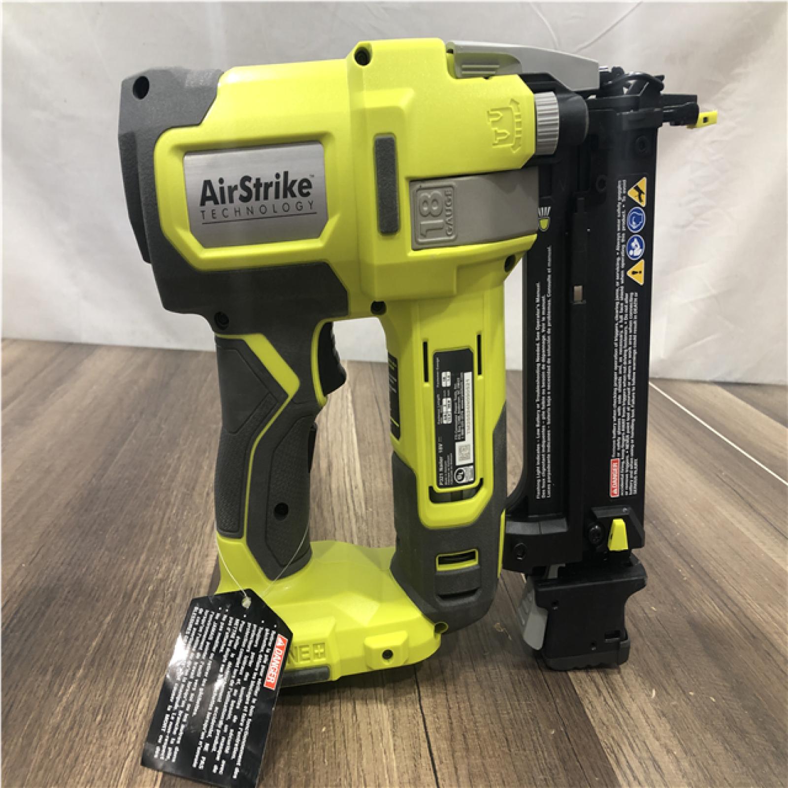 AS-IS RYOBI ONE+ 18V 18-Gauge Cordless AirStrike Brad Nailer (Tool Only)