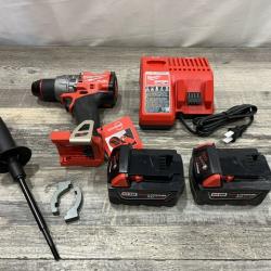 AS-IS Milwaukee FUEL 18V Lithium-Ion Brushless Cordless 1/2 in. Hammer Drill Driver Kit