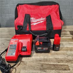 HOUSTON LOCATION - AS-IS Milwaukee 12/18V Lithium-Ion Cordless 3/8 in. Ratchet and 1/2 in. High Torque Impact Wrench with Friction Ring Combo Kit