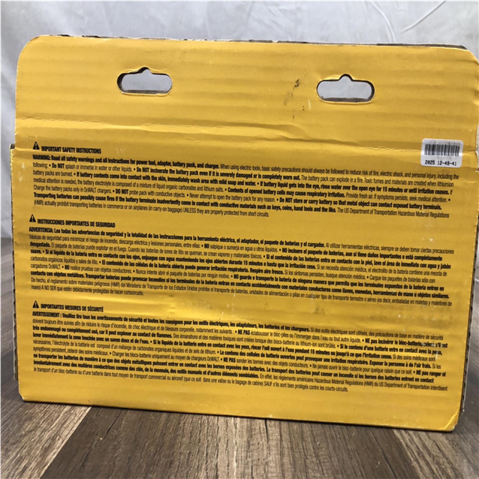 AS-IS DEWALT 20V MAX Lithium-Ion 6.0 Ah Battery and Charger