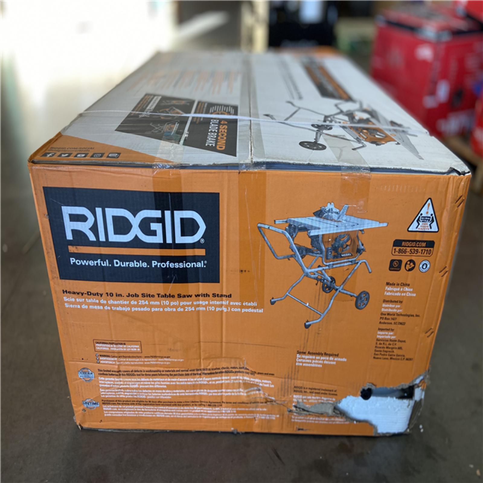 DALLAS LOCATION - RIDGID 15 Amp 10 in. Portable Corded Pro Jobsite Table Saw with Stand