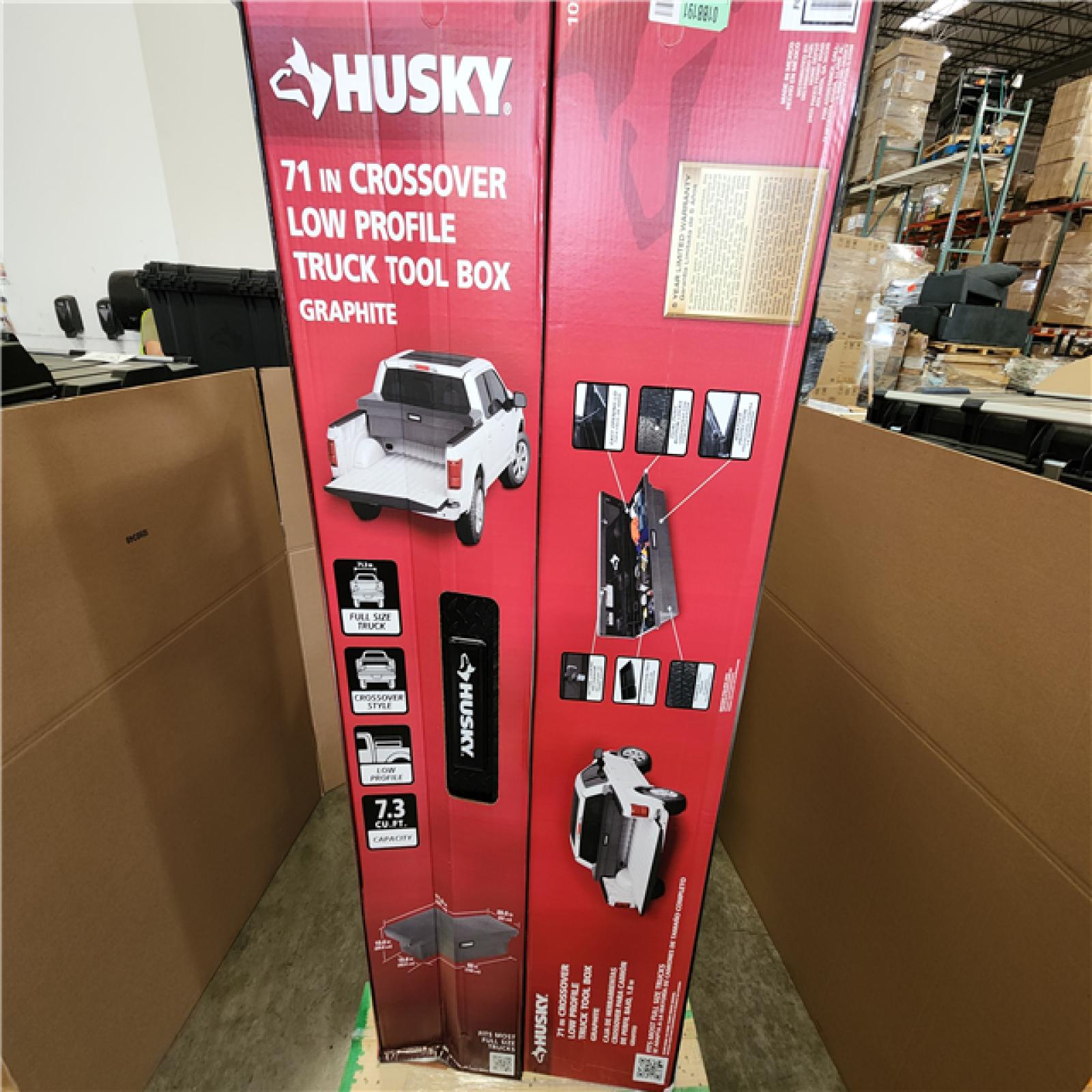 Phoenix NEW Mixed Husky Matte Black Aluminum Full Size Crossbed Truck Tool Box Pallet (4-Boxes)