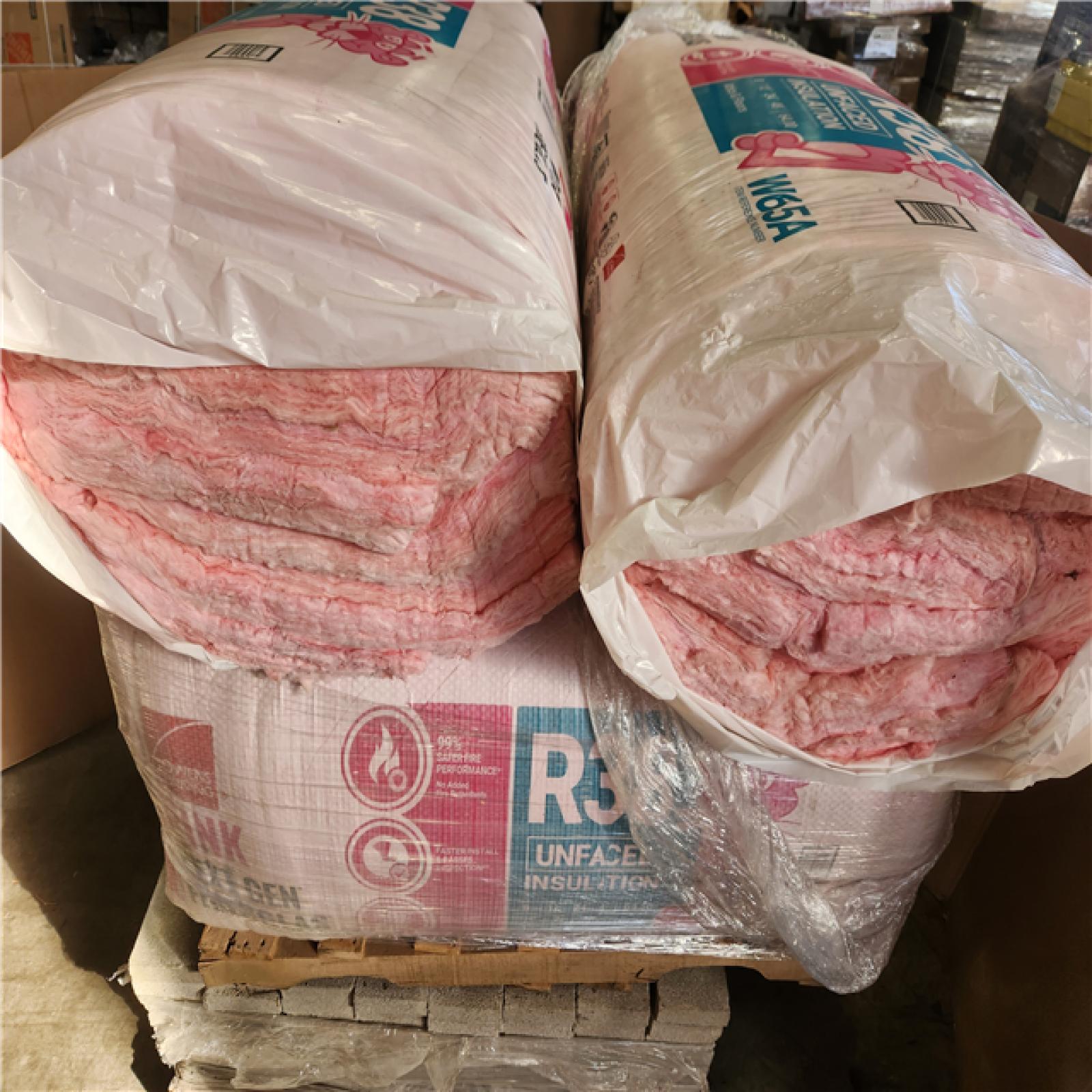 Phoenix AS-IS Owens Corning R-38 Unfaced Fiberglass Insulation Batt 24 in. x 48 in. Pallet (6 Bags)
