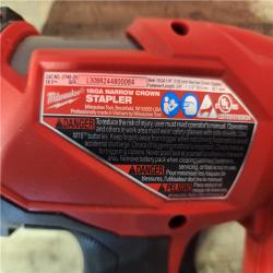 HOUSTON LOCATION - AS-IS Milwaukee  FUEL 18-Volt Lithium-Ion Brushless Cordless 18-Gauge 1/4 in. Narrow Crown Stapler (Tool-Only)