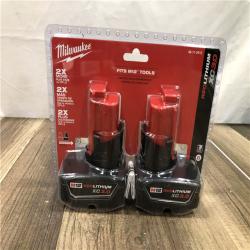 NEW- Milwaukee 12-Volt Lithium-Ion XC Extended Capacity 3.0 Ah Battery Pack (2-Pack)