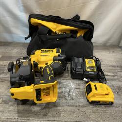 AS-IS DEWALT 20V MAX Lithium-Ion 15-Degree Electric Cordless Roofing Nailer Kit