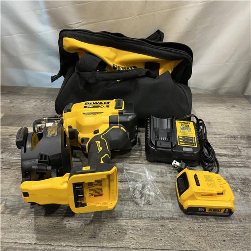 AS-IS DEWALT 20V MAX Lithium-Ion 15-Degree Electric Cordless Roofing Nailer Kit