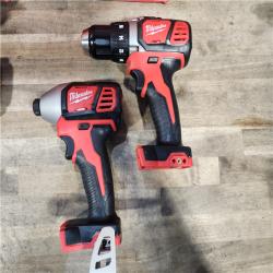 HOUSTON LOCATION - AS-IS Milwaukee 18V Cordless Brushed 2-Tool Drill/Driver and Impact Driver Kit