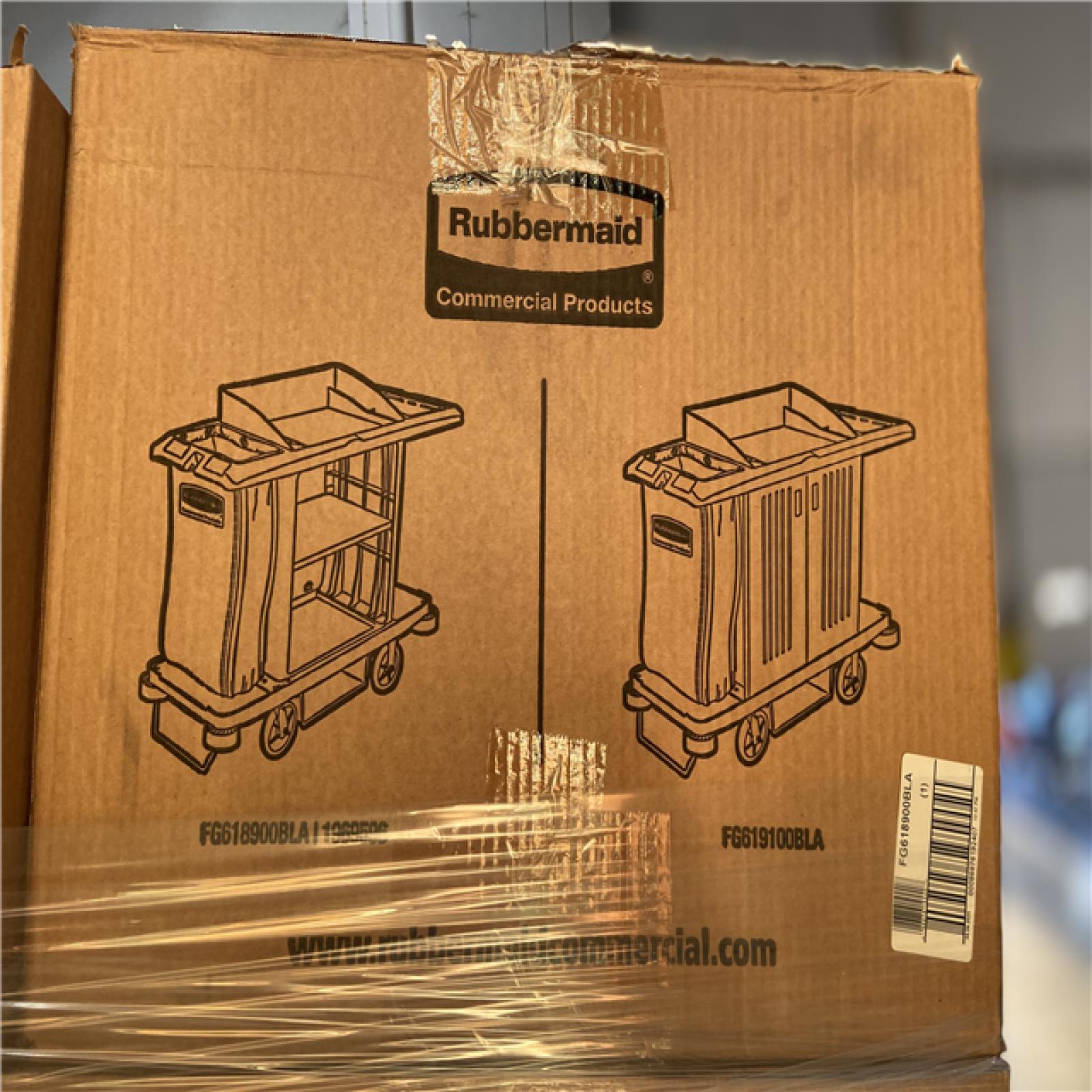 DALLAS LOCATION - Rubbermaid Commercial Executive Full Size Housekeeping Cart (Black)