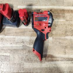 HOUSTON LOCATION - AS - IS Milwaukee FUEL 12V Li-Ion Brushless Cordless Stubby 3/8 in. Impact Wrench Kit
