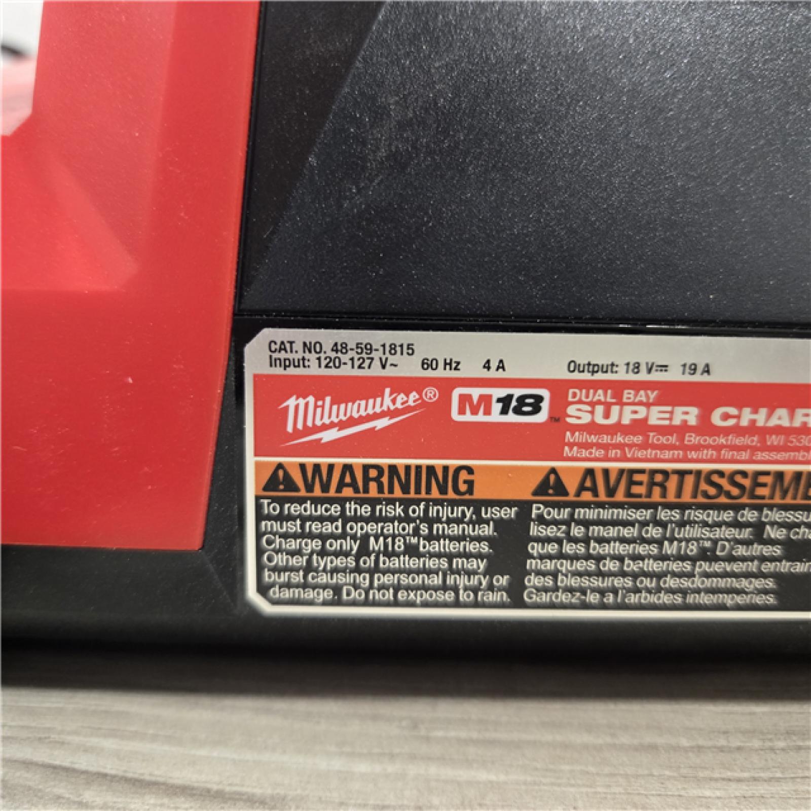 AS-IS Milwaukee 48-59-1815 M18 18V Dual Bay Simultaneous Super Charger