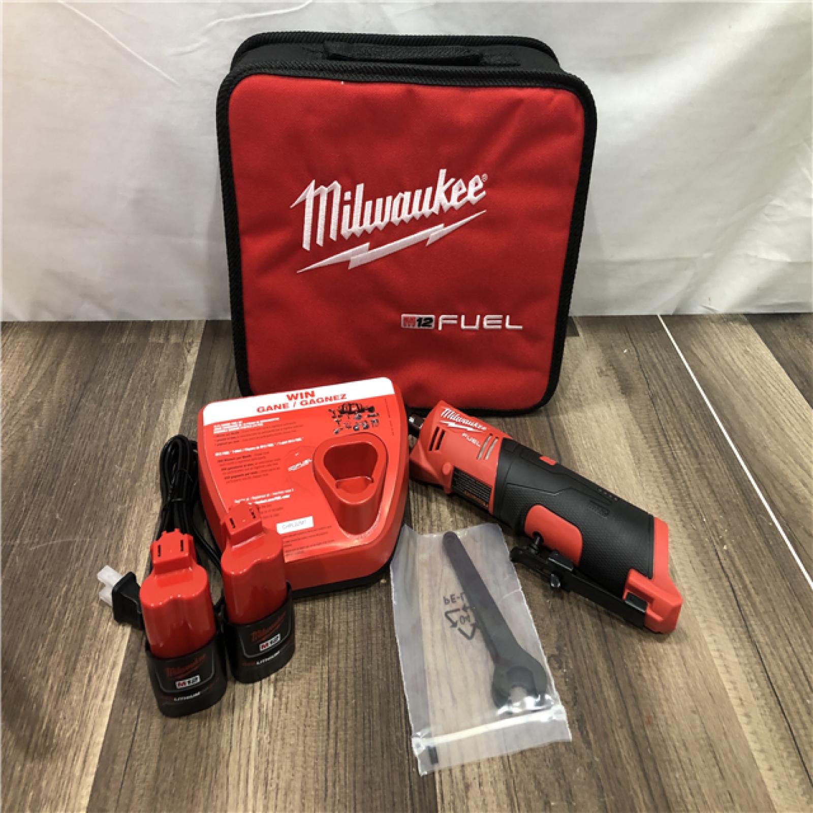 AS-IS Milwaukee FUEL 12V Lithium-Ion Brushless Cordless 1/4 in. Straight Die Grinder Kit