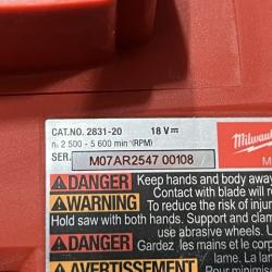 AS-IS Milwaukee FUEL 18V Lithium-Ion Cordless Brushless 6-1/2 in. Plunge Cut Track Saw (Tool-Only)