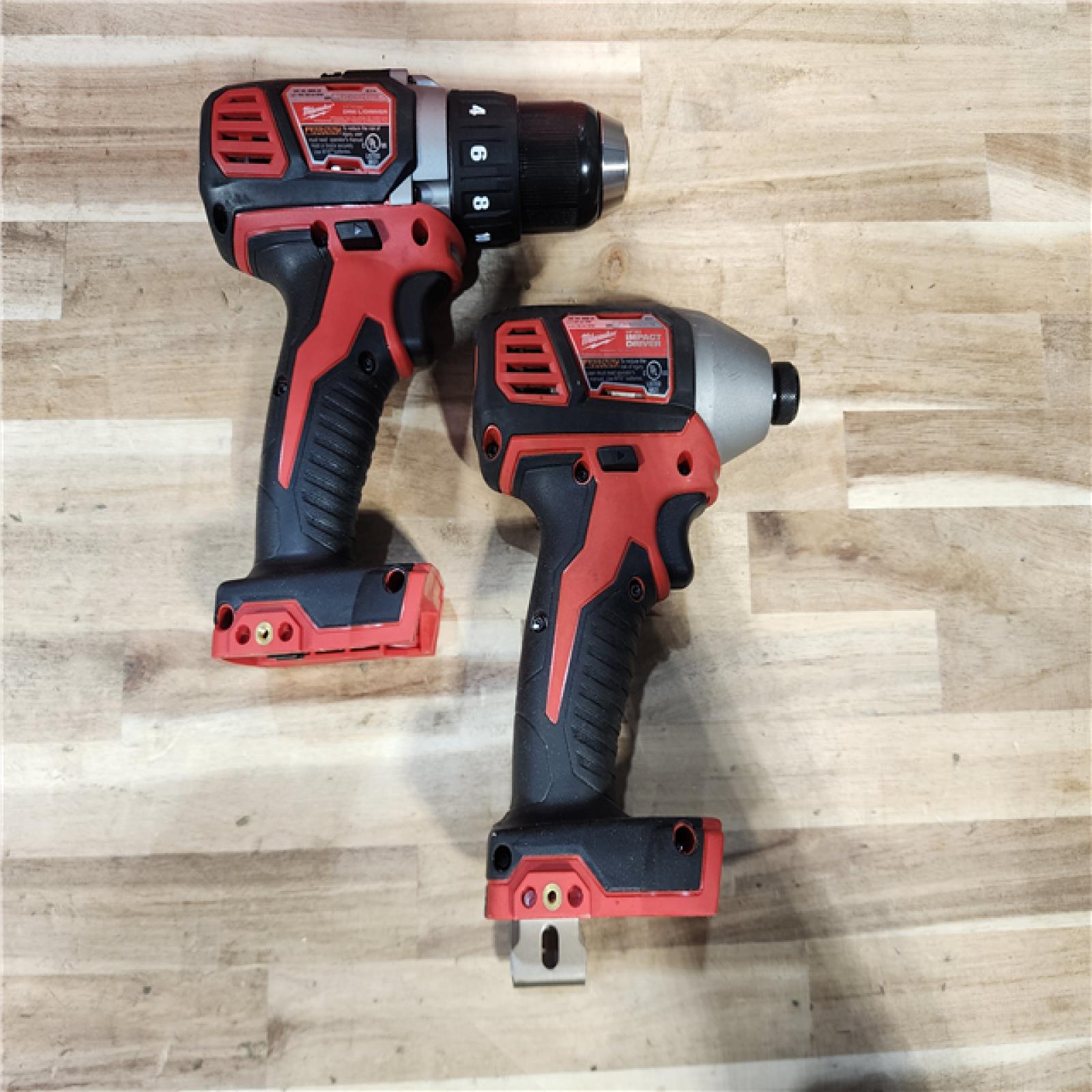 HOUSTON LOCATION - AS-IS Milwaukee 18V Lithium-Ion Cordless Drill Driver/Impact Driver Combo Kit