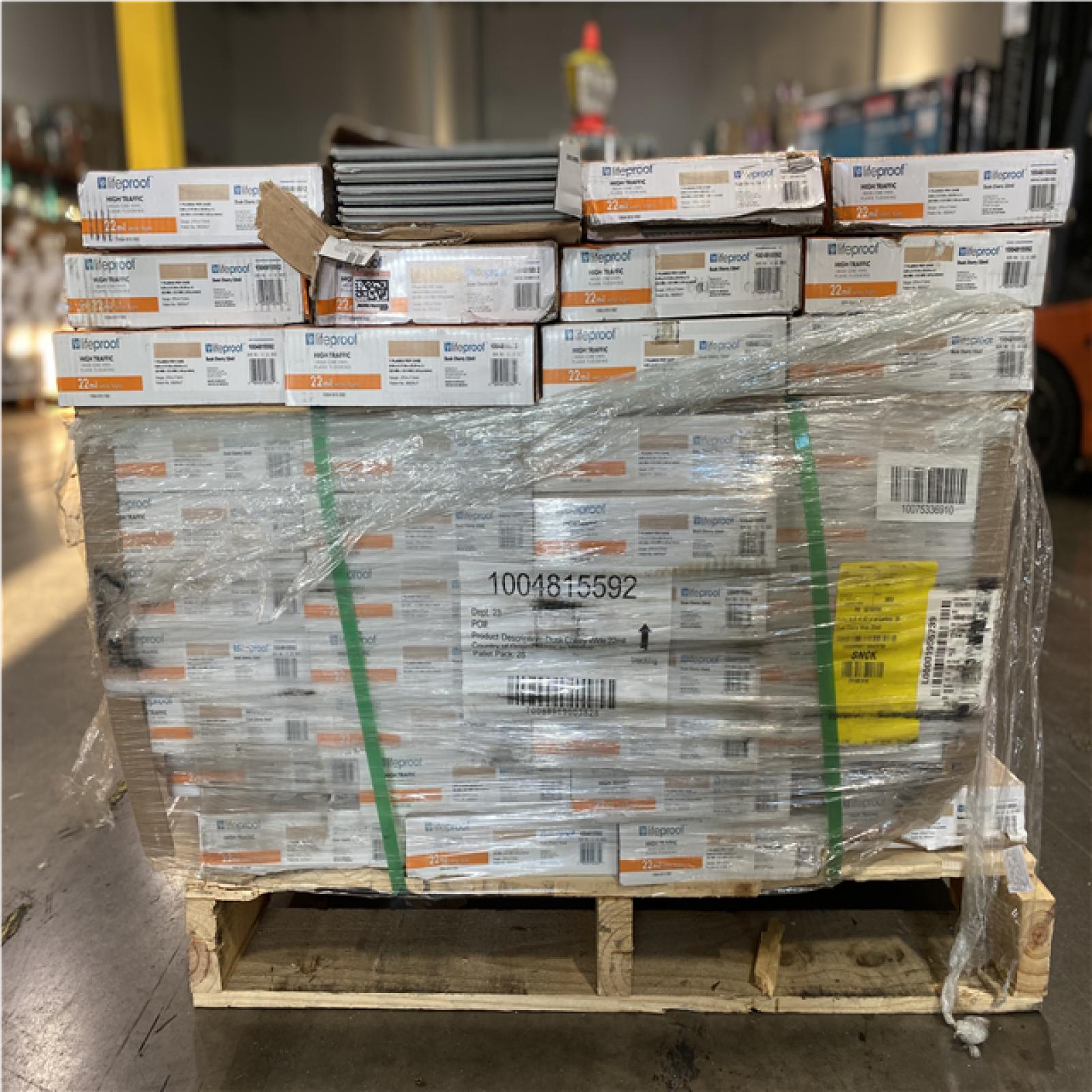 DALLAS LOCATION-AS-IS  Lifeproof Dusk Cherry 22 MIL x 8.7 in. W x 48 in. L Click Lock Flooring (20.1 sqft/case) PALLET (40 CASES)