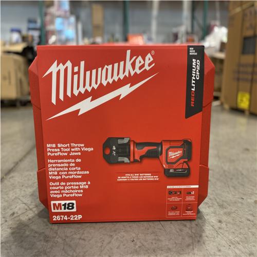 DALLAS LOCATION- NEW!- Milwaukee M18 18V Cordless Short Throw PEX Press Tool Kit