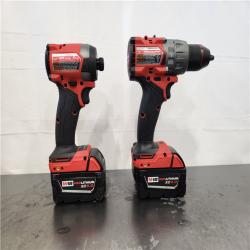 AS-IS- Milwaukee 18V Lithium-Ion Brushless Cordless Hammer Drill and Impact Driver Combo Kit