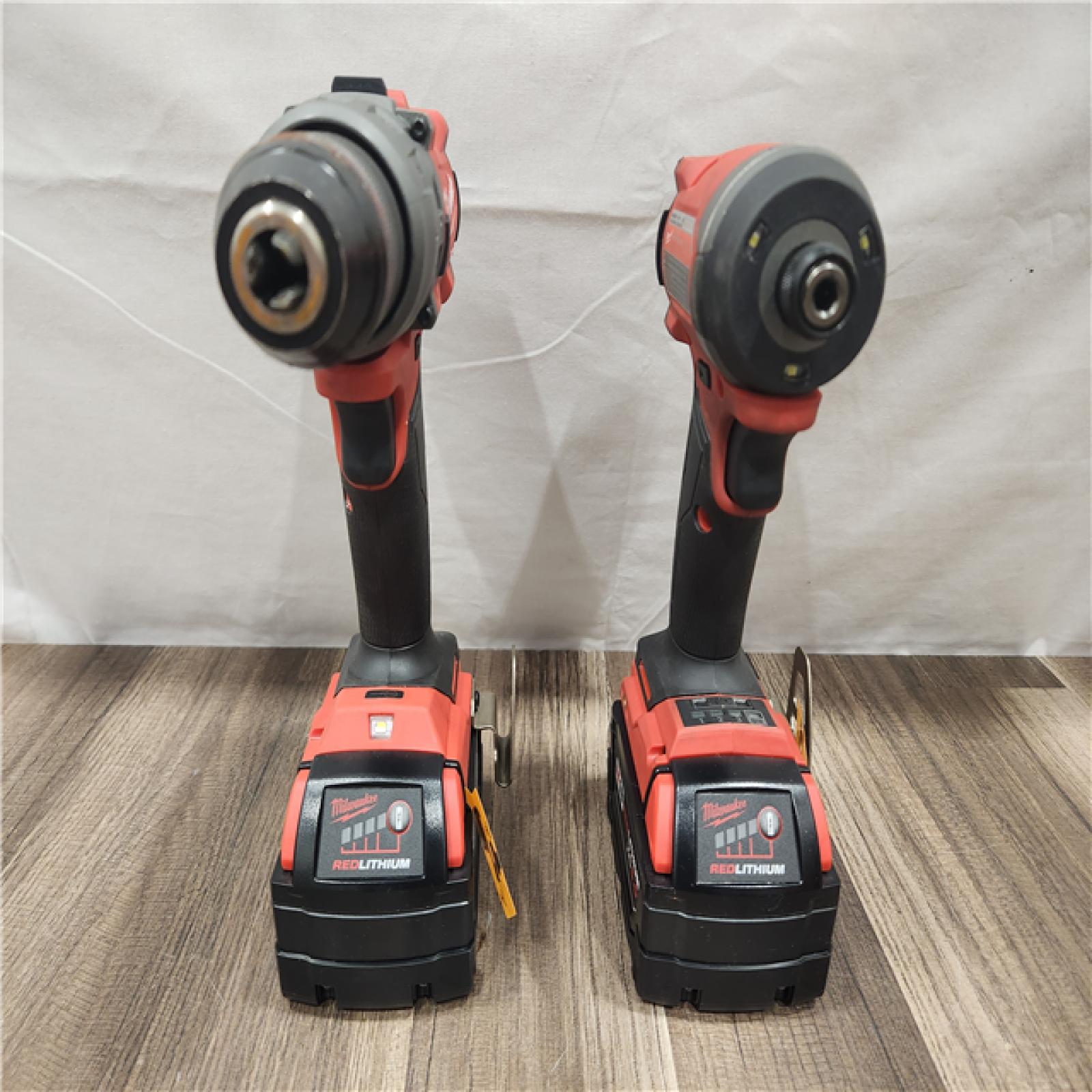 AS-IS- MILWAUKEE FUEL 18V Lithium-Ion Brushless Cordless Hammer Drill and Impact Driver Combo Kit