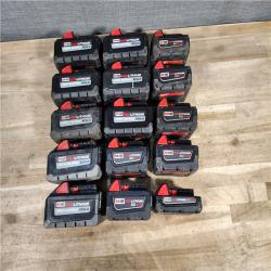 HOUSTON LOCATION - AS-IS MILWAUKEE BATTERY PACK QTY - 15
