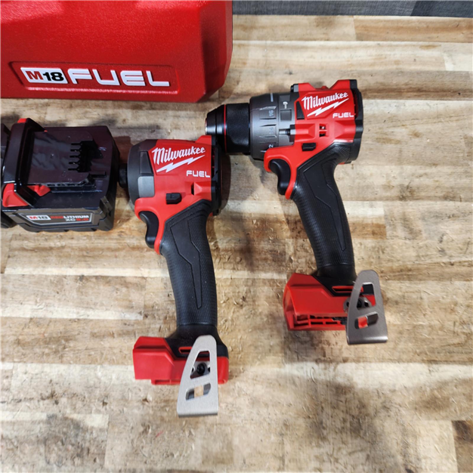 HOUSTON LOCATION - AS - IS Milwaukee FUEL 18V Lithium-Ion Brushless Cordless Hammer Drill and Impact Driver Combo Kit