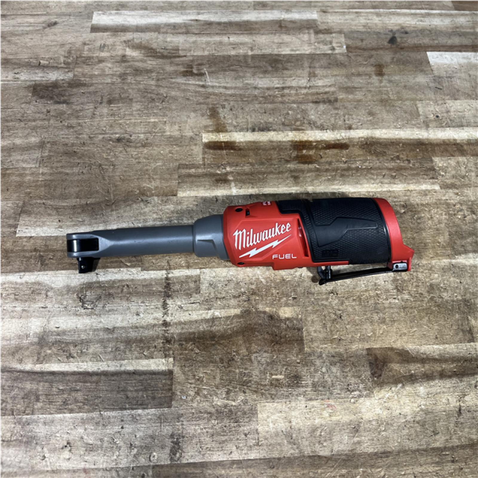 Houston Location AS-IS Milwaukee FUEL 12V Lithium-Ion Brushless Cordless 3/8 in. Extended Reach High Speed Ratchet (Tool Only)