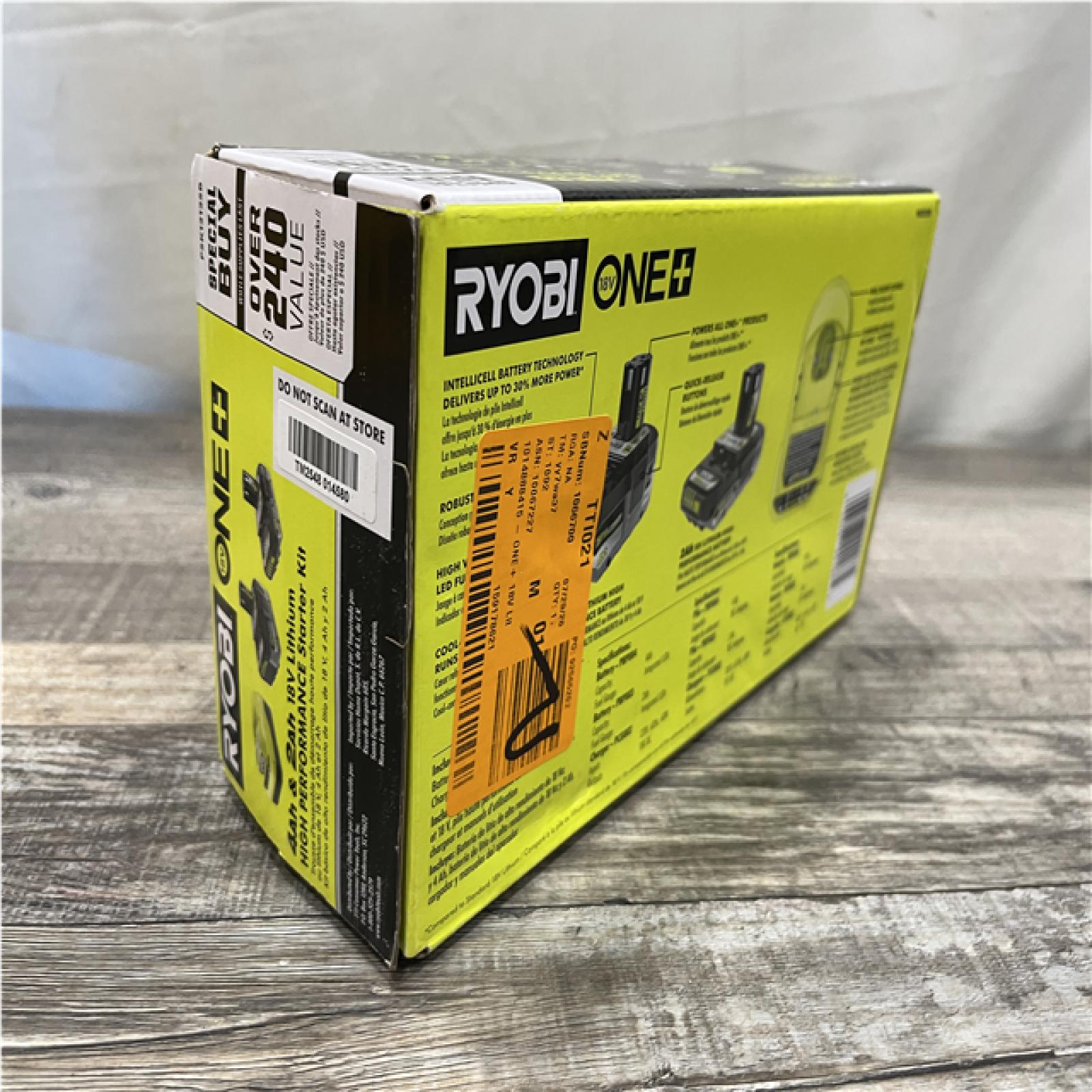 NEW - RYOBI ONE+ 18V Lithium-Ion Starter Battery  and Charger Kit